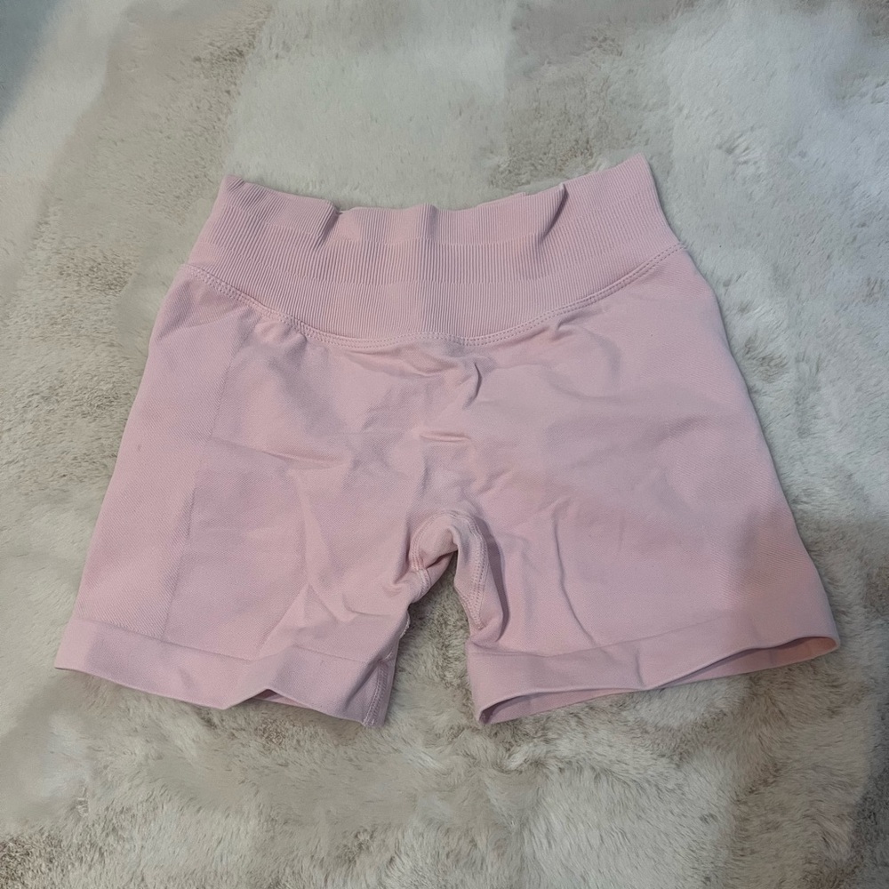 Pink High-Waisted Shorts